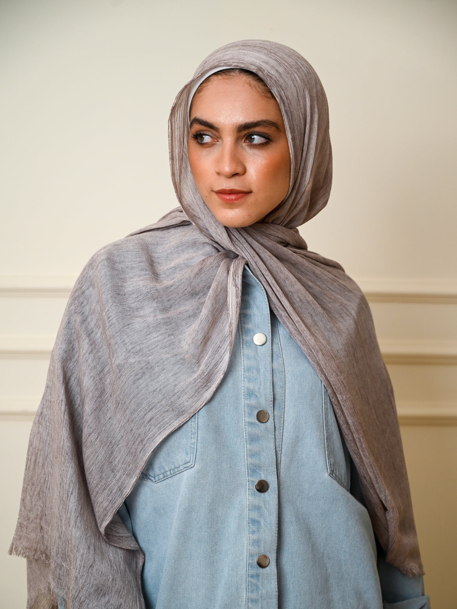 wrinkled linen scarves