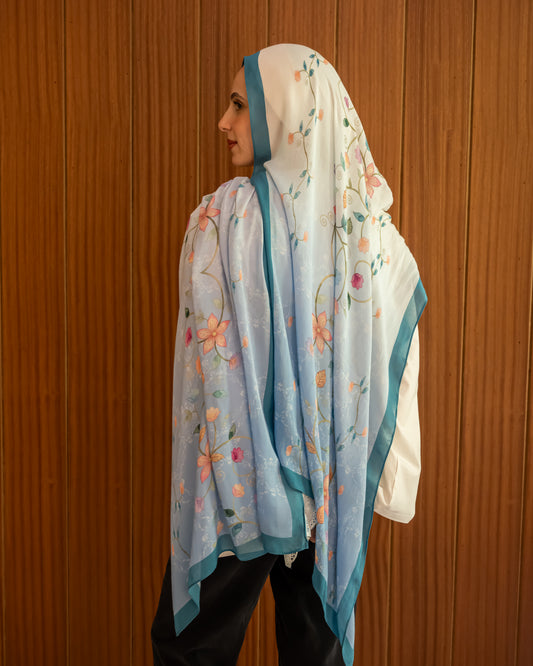 Teal bloom in modal