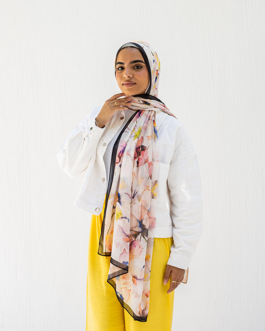 bloomy canvas in chiffon