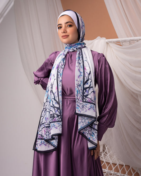 purble shades in chiffon